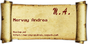 Mervay Andrea névjegykártya
