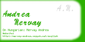 andrea mervay business card